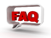 A red sign with the word " faq " in it.
