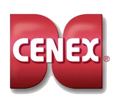 A red and white logo for cenex